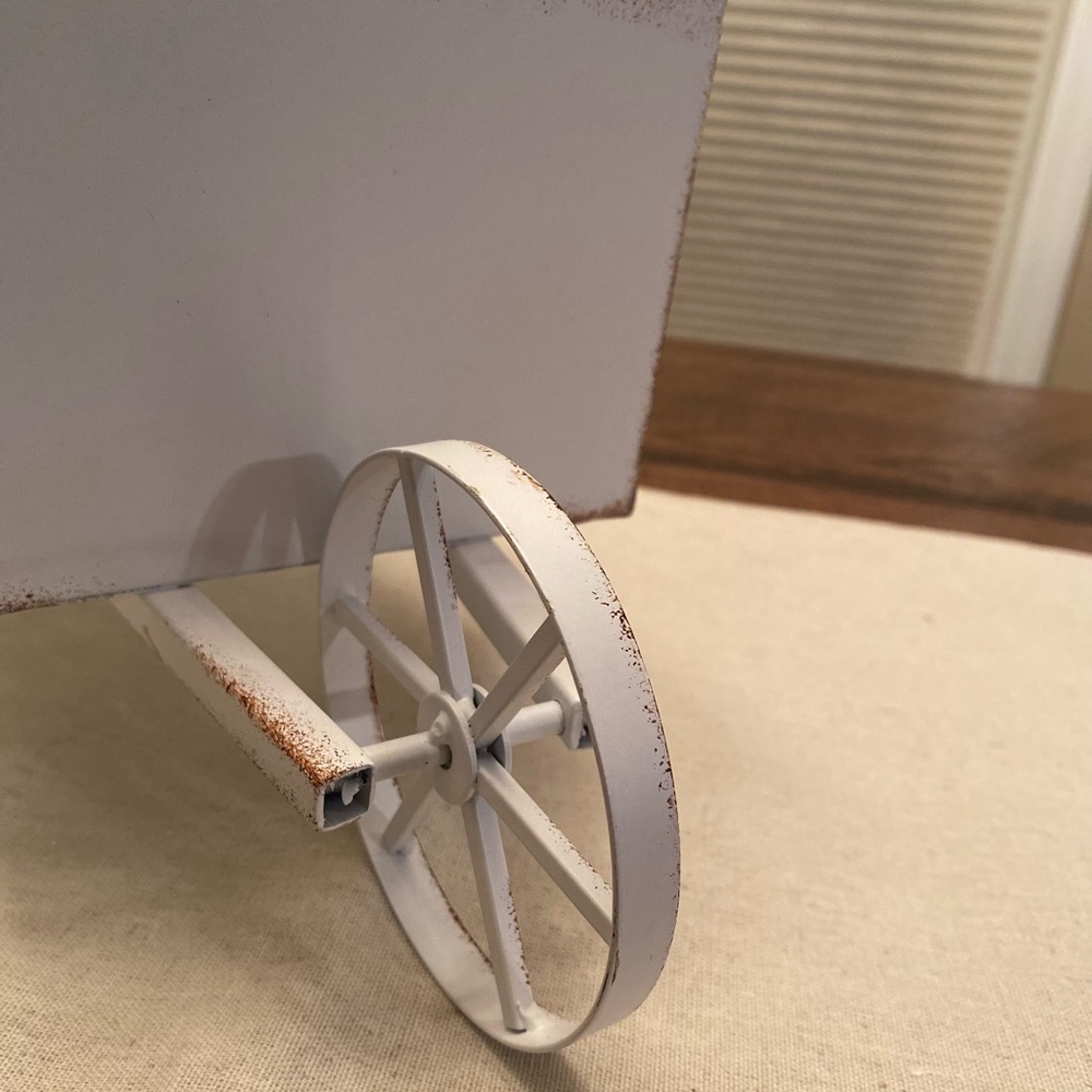 Fall Decor, Hello Fall Wheelbarrow Decor, Fall Metal Wheelbarrow Centerpiece - Picture 12 of 16